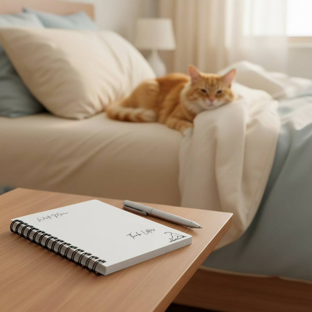 A5 Cat Notebook – “Write Meow, Think Later” Minimal Spiral Journal