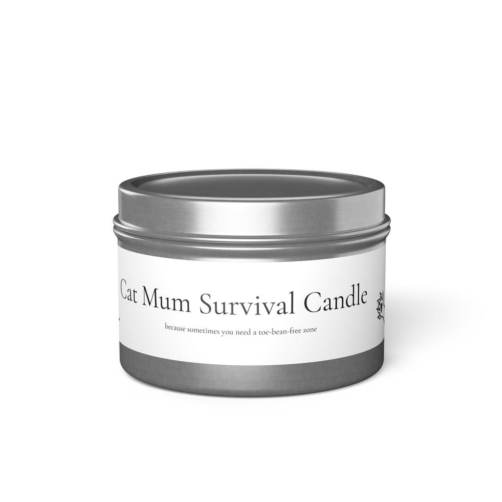 Cat Mum Survival Candle – Emotional Support Candle for Cat Lovers – Tin Candle