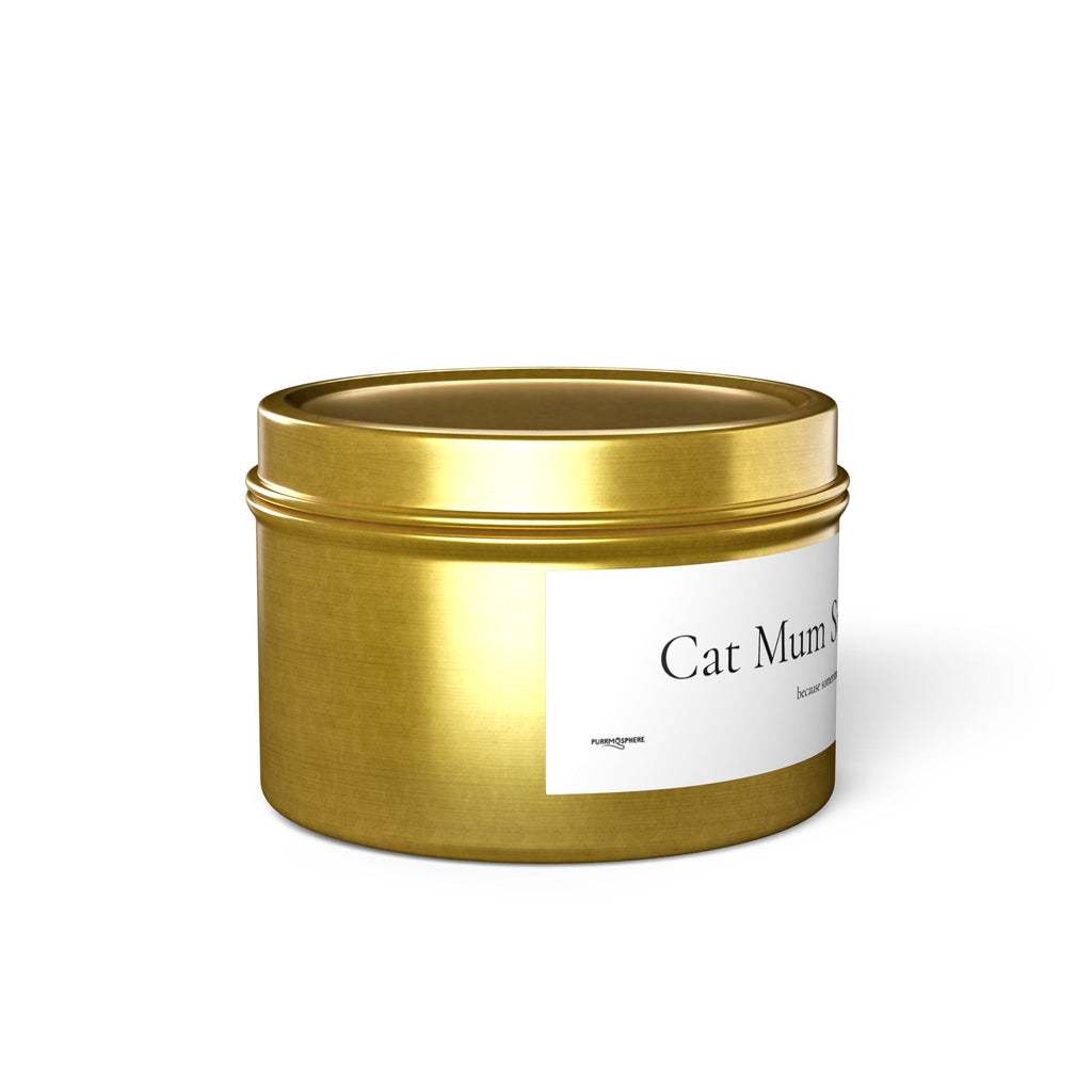 Cat Mum Survival Candle – Emotional Support Candle for Cat Lovers – Tin Candle