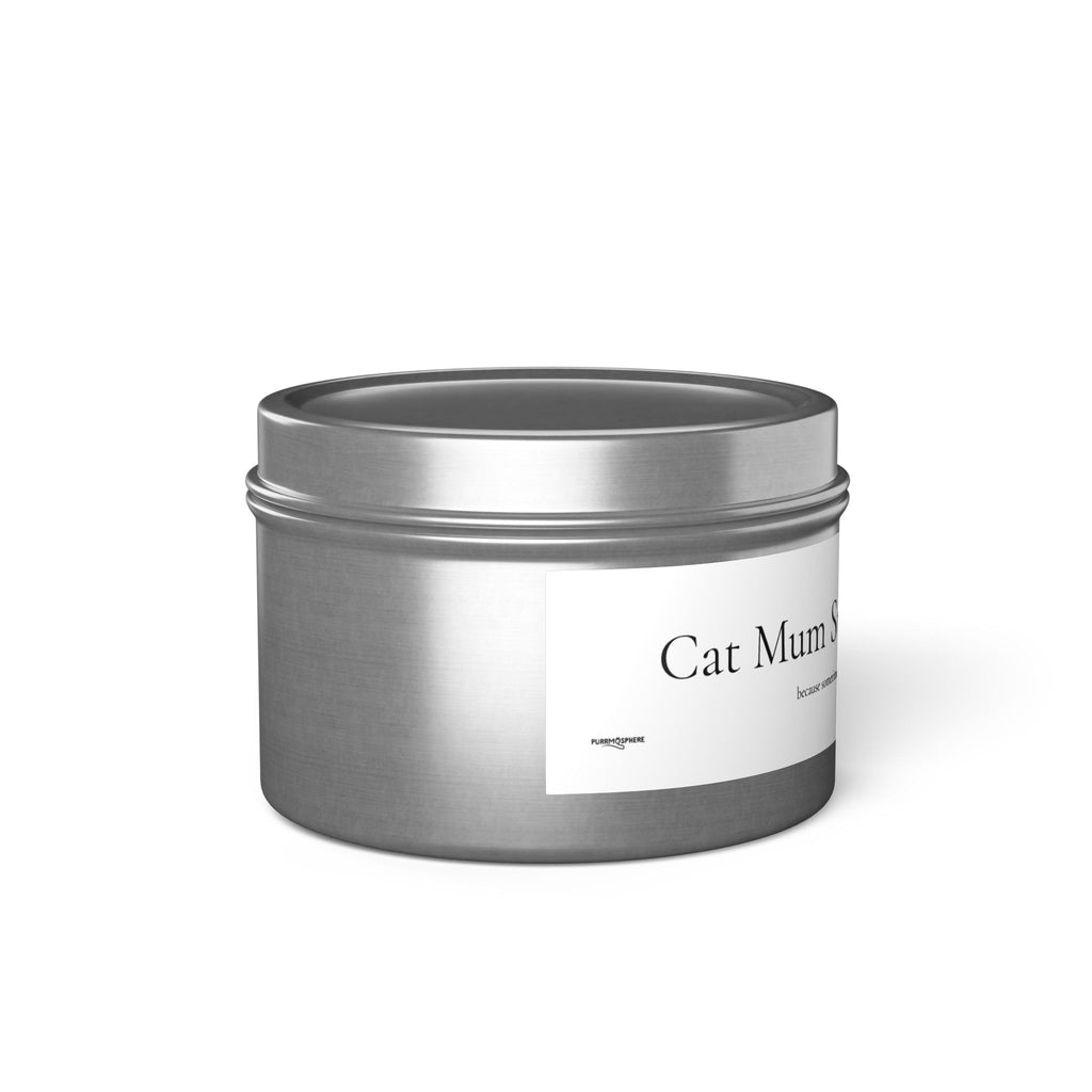 Cat Mum Survival Candle – Emotional Support Candle for Cat Lovers – Tin Candle
