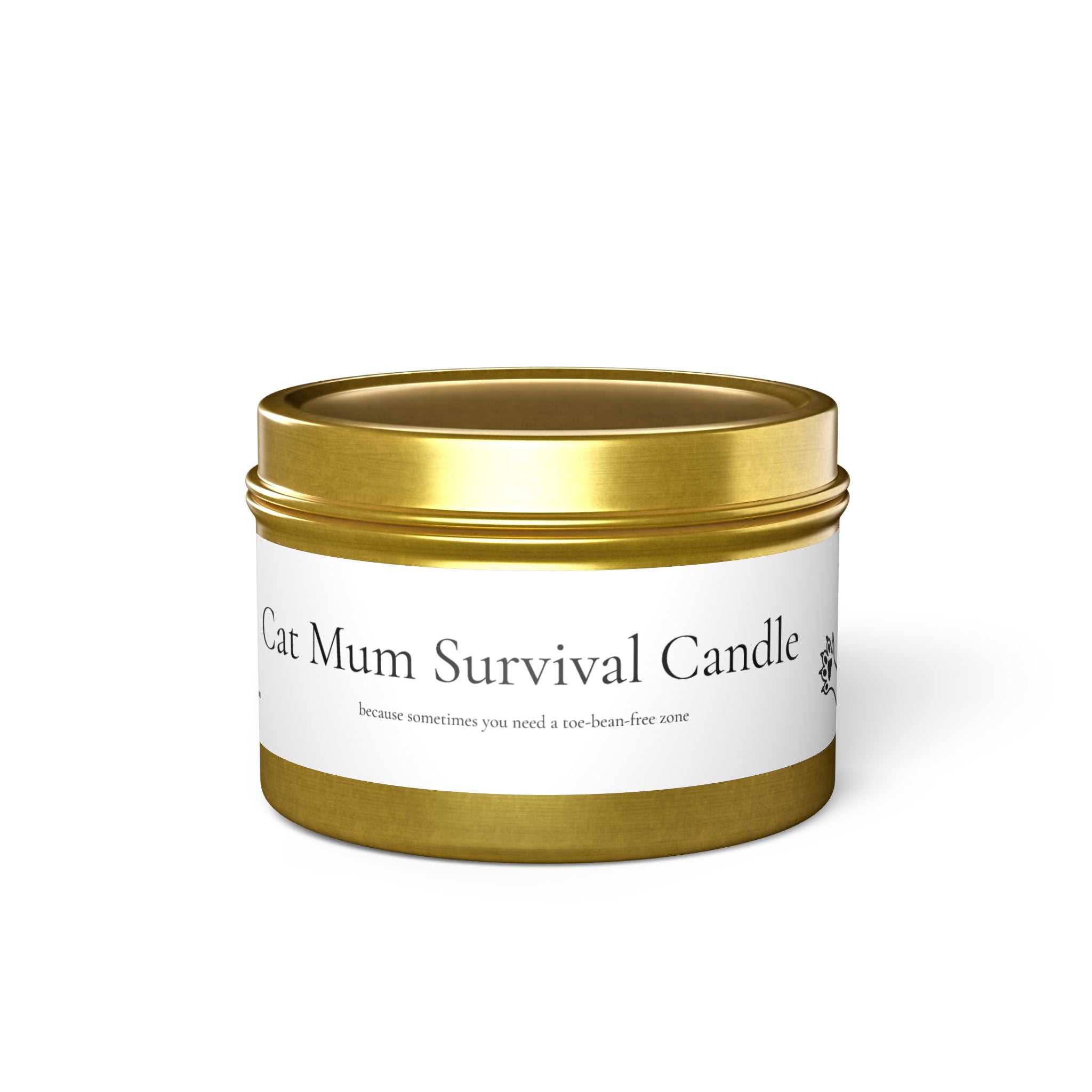 Cat Mum Survival Candle – Emotional Support Candle for Cat Lovers – Tin Candle