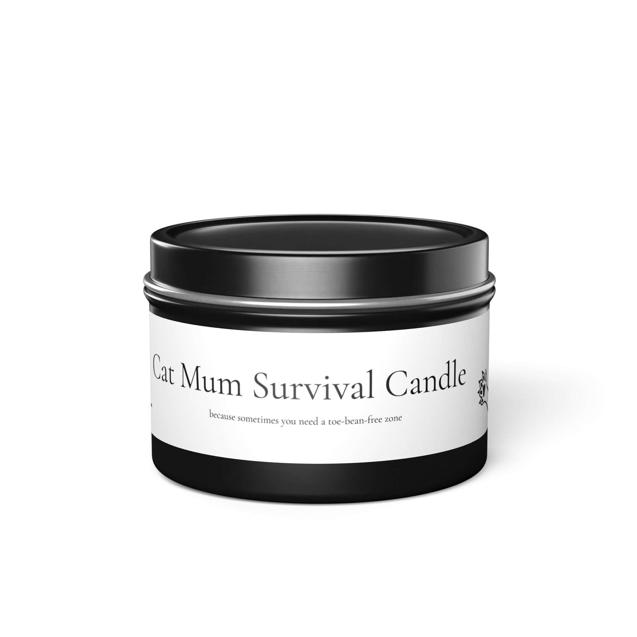 Cat Mum Survival Candle – Emotional Support Candle for Cat Lovers – Tin Candle